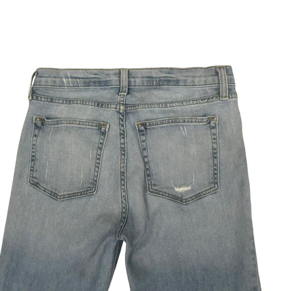 Nili Lotan Jeans Womens 29x32 Blue Celia Flare Leg Made in USA Distressed Denim - Picture 11 of 12